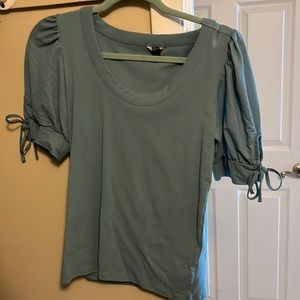 Ann Taylor short sleeve shirt with bowtie sleeves. Worn once.